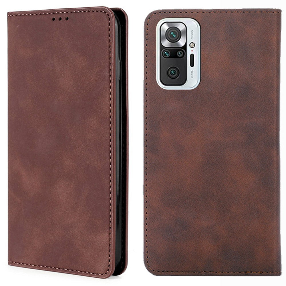 Magnetiskt PU-läderfodral med automatisk stängning, fällbart skydd och korthållare för Xiaomi Redmi Note 10 Pro 4G (Global) / Redmi Note 10 Pro 4G (Indien) / Redmi Note 10 Pro Max