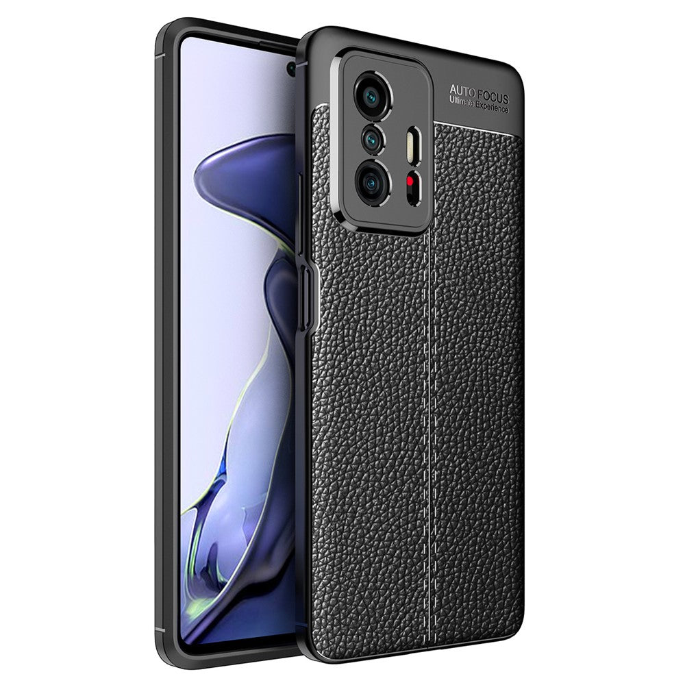 Litchi Texture Anti-fall Soft TPU Mobile Phone Back Cover for Xiaomi 11T/11T Pro