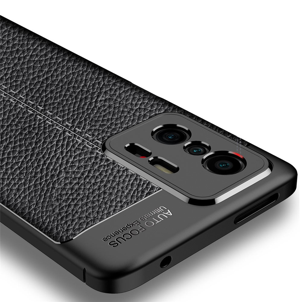 Litchi Texture Anti-fall Soft TPU Mobile Phone Back Cover for Xiaomi 11T/11T Pro