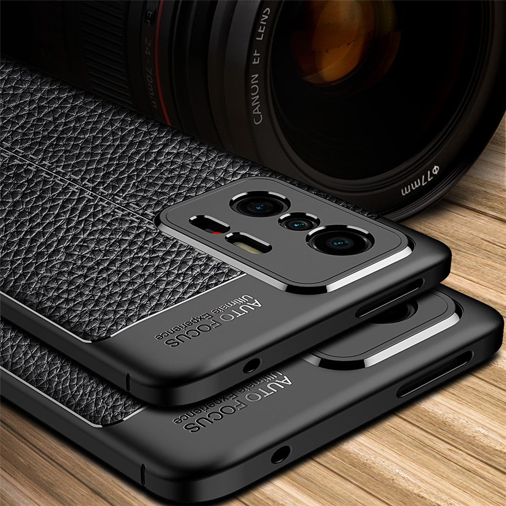 Litchi Texture Anti-fall Soft TPU Mobile Phone Back Cover for Xiaomi 11T/11T Pro