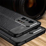 Litchitexturerat, fallskyddande mjukt TPU-bakstycke för mobilmobil till Xiaomi 11T/11T Pro