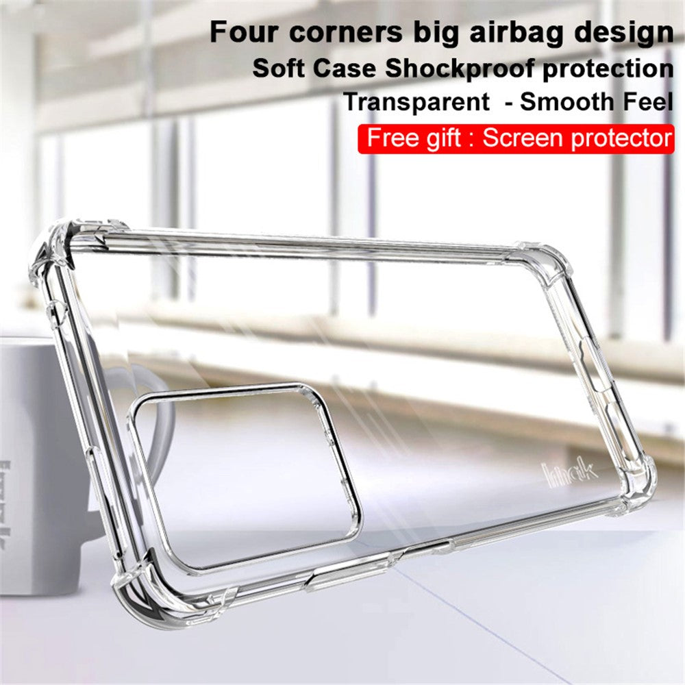 IMAK Four-Corner Airbag Shock-Absorbing Soft TPU Phone Case with Screen Protector for Xiaomi 11T / 11T Pro