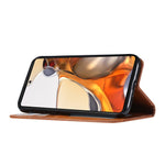 Auto-absorbed Outer Card Slot Wallet Stand Leather Cellphone Cover Protector for Xiaomi 11T / Xiaomi 11T Pro