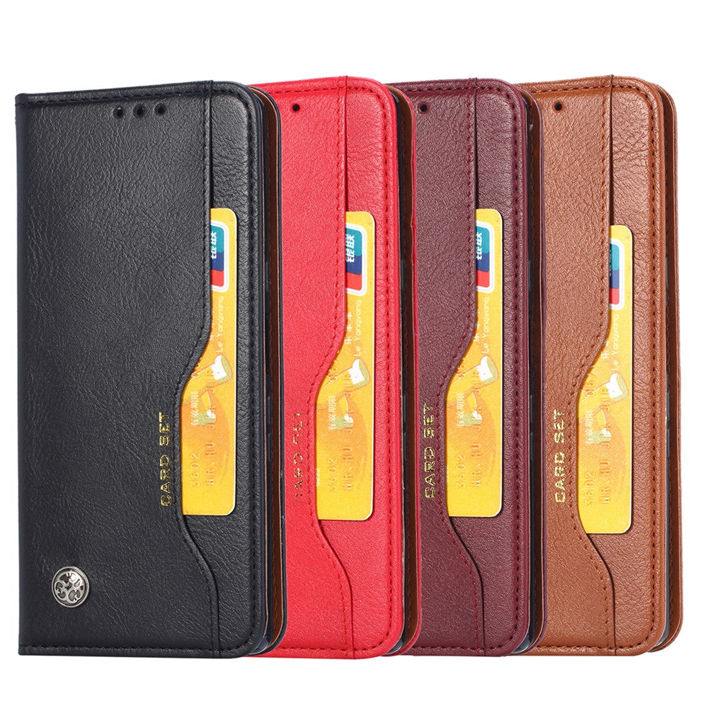 Auto-absorbed Outer Card Slot Wallet Stand Leather Cellphone Cover Protector for Xiaomi 11T / Xiaomi 11T Pro