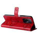 For Xiaomi 11T / 11T Pro Wallet Case Floral Butterfly Imprinted Leather Phone Cover Stand