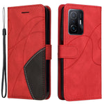For Xiaomi 11T / 11T Pro Leather Case Wallet Stand Color Splicing Phone Cover