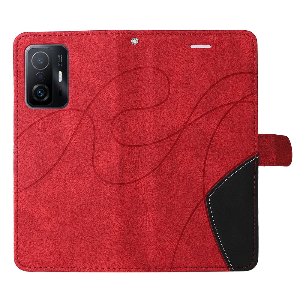 For Xiaomi 11T / 11T Pro Leather Case Wallet Stand Color Splicing Phone Cover