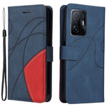 For Xiaomi 11T / 11T Pro Leather Case Wallet Stand Color Splicing Phone Cover