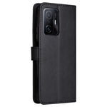 For Xiaomi 11T / 11T Pro Case Solid Color Leather Mobile Cover Wallet Stand with Strap