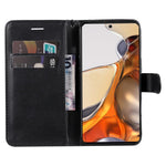 For Xiaomi 11T / 11T Pro Case Solid Color Leather Mobile Cover Wallet Stand with Strap