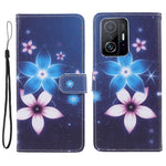 Cross Texture 3D Pattern Printing PU Leather Stand Flip Magnetic Folio Wallet Case with Strap for Xiaomi 11T / 11T Pro