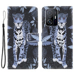 Cross Texture 3D Pattern Printing PU Leather Stand Flip Magnetic Folio Wallet Case with Strap for Xiaomi 11T / 11T Pro