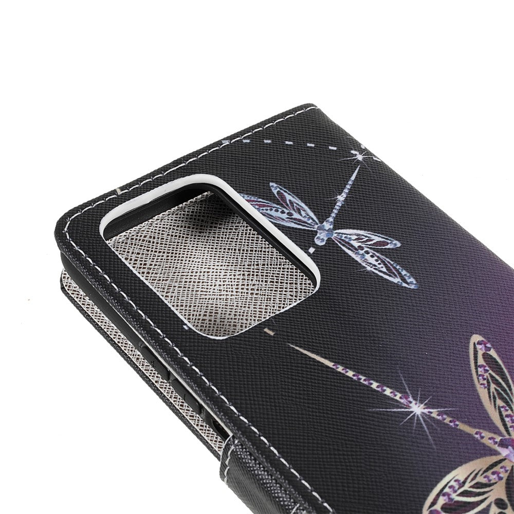 Cross Texture 3D Pattern Printing PU Leather Stand Flip Magnetic Folio Wallet Case with Strap for Xiaomi 11T / 11T Pro