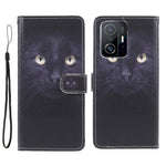 Cross Texture 3D Pattern Printing PU Leather Stand Flip Magnetic Folio Wallet Case with Strap for Xiaomi 11T / 11T Pro