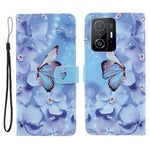 Cross Texture 3D Pattern Printing PU Leather Stand Flip Magnetic Folio Wallet Case with Strap for Xiaomi 11T / 11T Pro