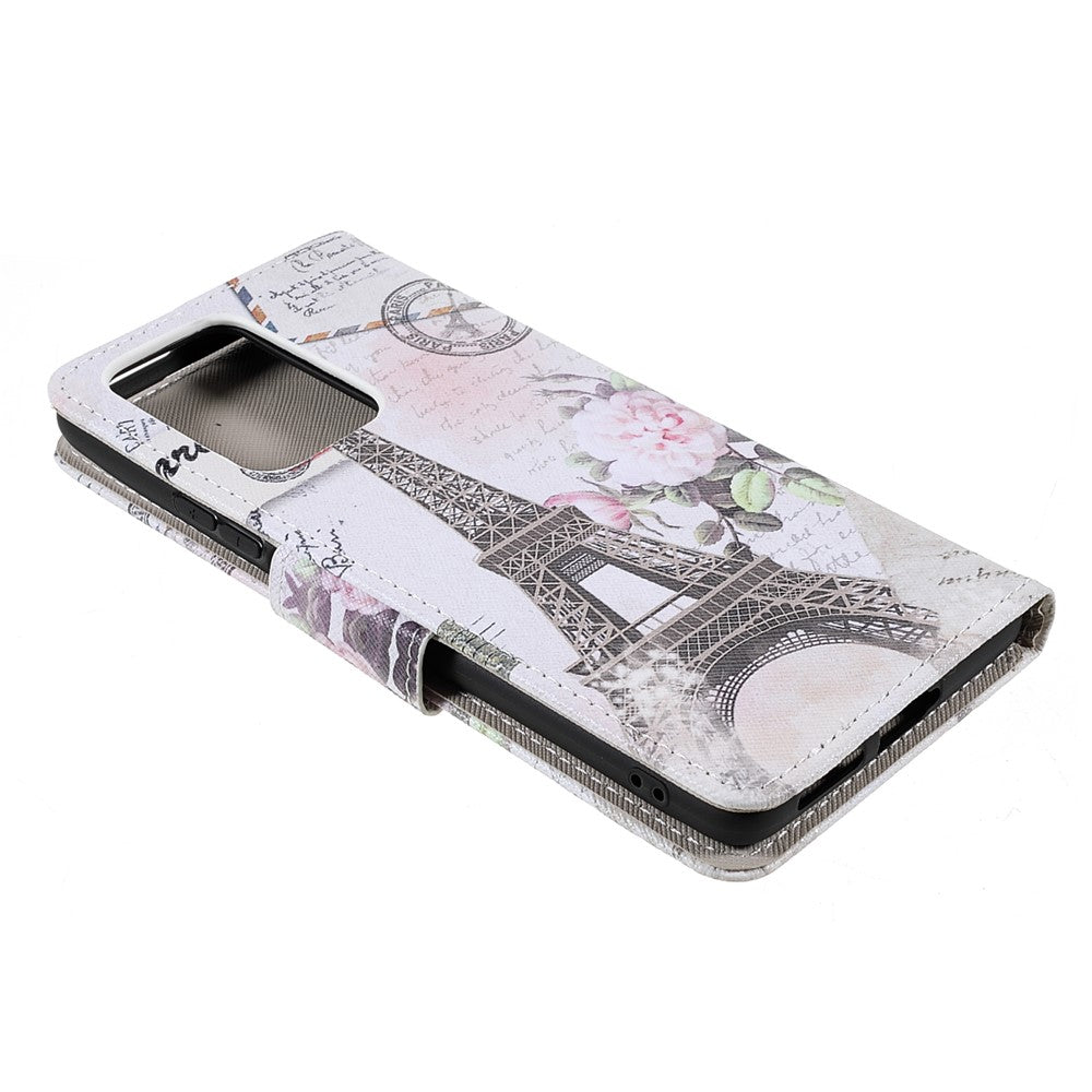 Stylish Pattern Printing Design Cross Texture PU Leather Wallet Stand Protective Magnetic Phone Case for Xiaomi 11T / 11T Pro