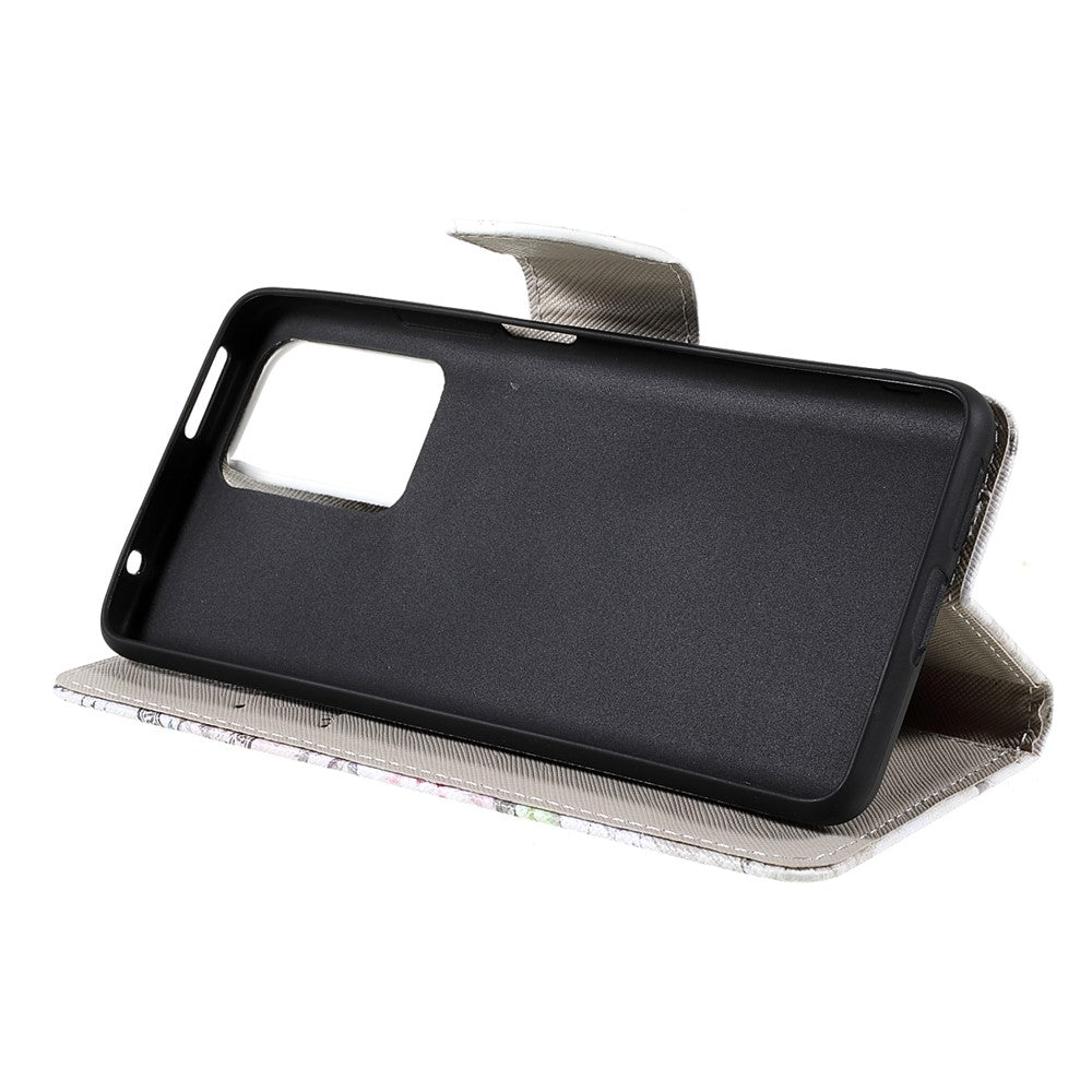 Stylish Pattern Printing Design Cross Texture PU Leather Wallet Stand Protective Magnetic Phone Case for Xiaomi 11T / 11T Pro