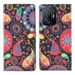 Mönstertryck Premium PU-läder Plånbok Folio Flip Stand Skyddsskal för Xiaomi 11T / 11T Pro