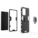 Ring Kickstand Dual Layer Soft Flexible TPU + Hard PC Rugged Protective Phone Case for Xiaomi 11T / 11T Pro