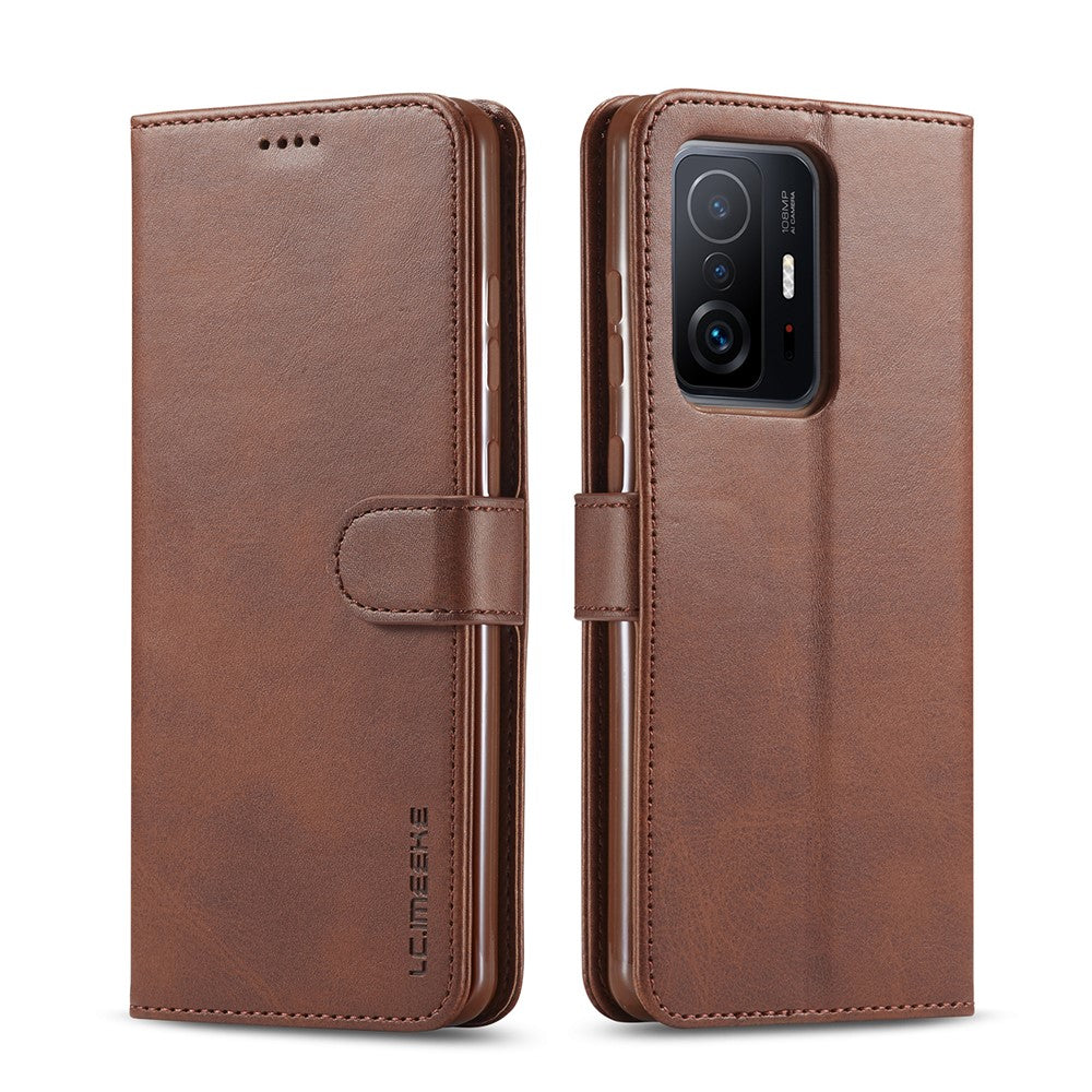 LC.IMEEKE PU Leather Magnetic Clasp Phone Cover Wallet Stand Protective Case for Xiaomi 11T/Xiaomi 11T Pro