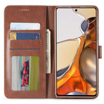 LC.IMEEKE PU Leather Magnetic Clasp Phone Cover Wallet Stand Protective Case for Xiaomi 11T/Xiaomi 11T Pro