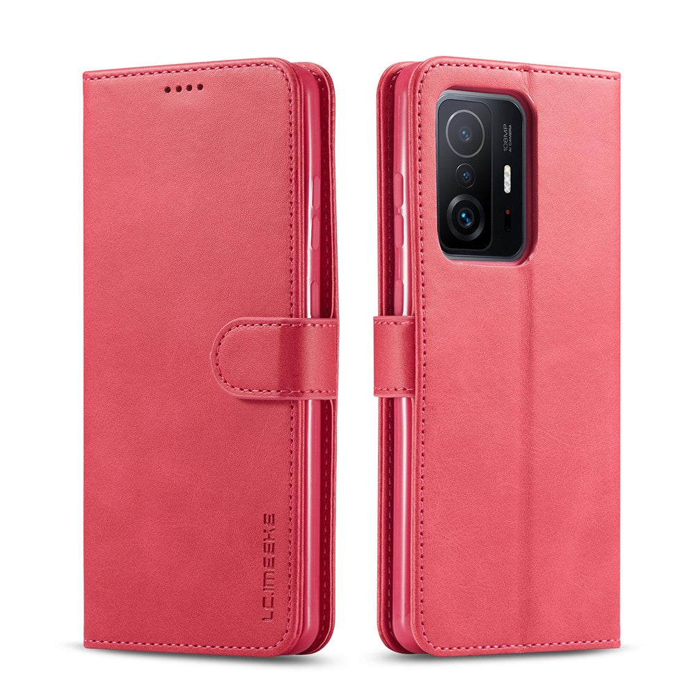 LC.IMEEKE PU Leather Magnetic Clasp Phone Cover Wallet Stand Protective Case for Xiaomi 11T/Xiaomi 11T Pro