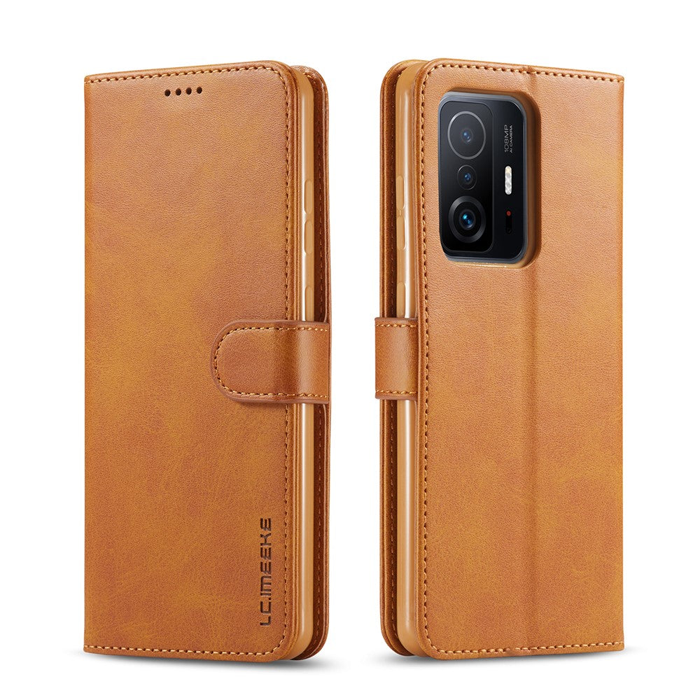 LC.IMEEKE PU Leather Magnetic Clasp Phone Cover Wallet Stand Protective Case for Xiaomi 11T/Xiaomi 11T Pro