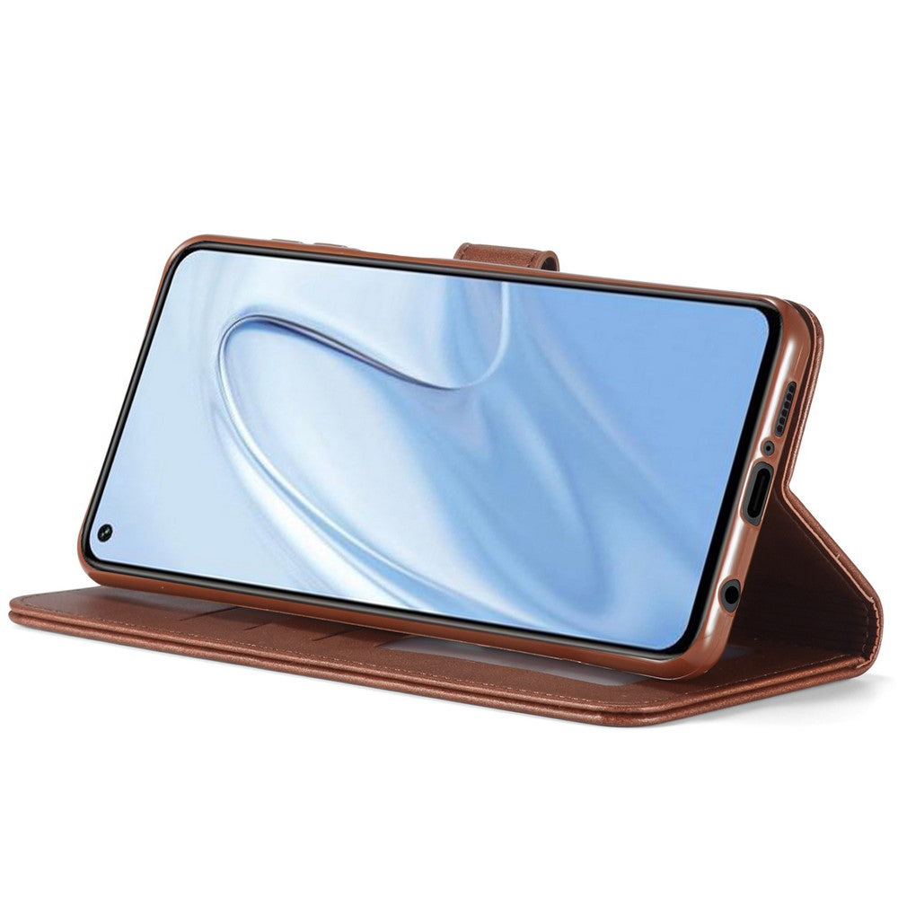 LC.IMEEKE PU Leather Wallet Stand Protective Phone Cover Case for Xiaomi Redmi Note 10 Lite