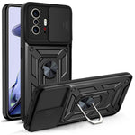 Camera Slide Cover Ring Holder Kickstand PC + TPU Phone Shell Case for Xiaomi 11T/11T Pro
