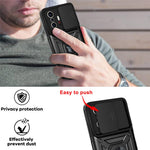 Camera Slide Cover Ring Holder Kickstand PC + TPU Phone Shell Case for Xiaomi 11T/11T Pro