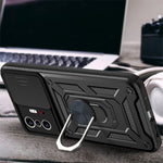 Camera Slide Cover Ring Holder Kickstand PC + TPU Phone Shell Case for Xiaomi 11T/11T Pro