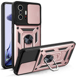 Camera Slide Cover Ring Holder Kickstand PC + TPU Phone Shell Case for Xiaomi 11T/11T Pro