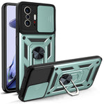 Camera Slide Cover Ring Holder Kickstand PC + TPU Phone Shell Case for Xiaomi 11T/11T Pro