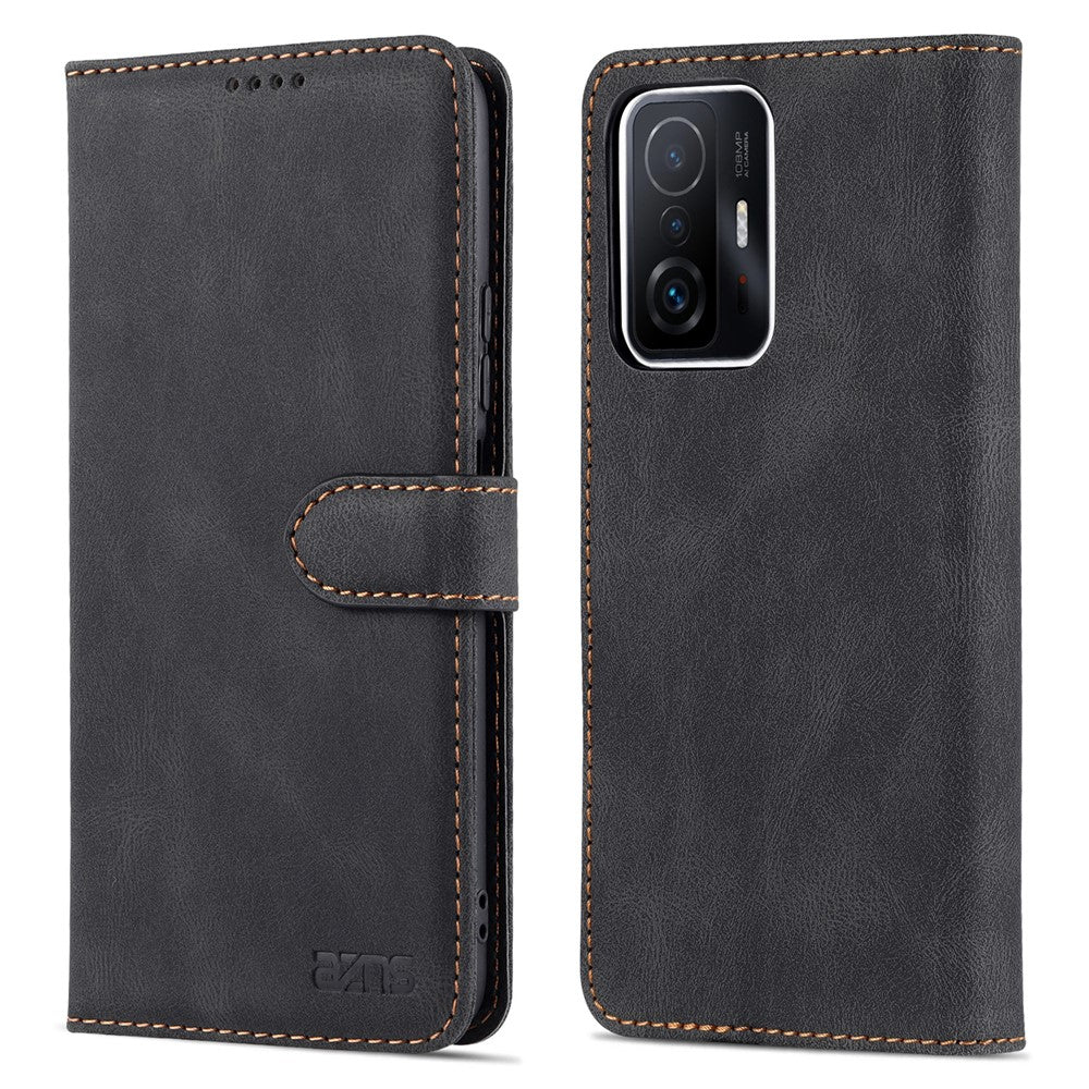 AZNS PU-läderfodral med magnetiskt spänne och stativ för Xiaomi 11T/11T Pro