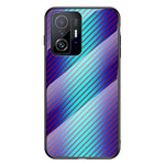 Hybridcover i PC + TPU + hærdet glas med kulfiberstruktur til Xiaomi 11T/11T Pro