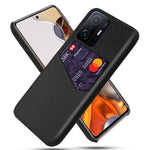 Cloth Texture One Card Slot Design Anti-scratch Anti-drop Hybrid Phone Case Shell with for Xiaomi 11T / 11T Pro