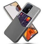 Cloth Texture One Card Slot Design Anti-scratch Anti-drop Hybrid Phone Case Shell with for Xiaomi 11T / 11T Pro