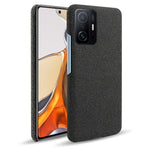 Durable Phone Shell Cloth Coated Plastic Phone Case for Xiaomi 11T Pro / Xiaomi 11T
