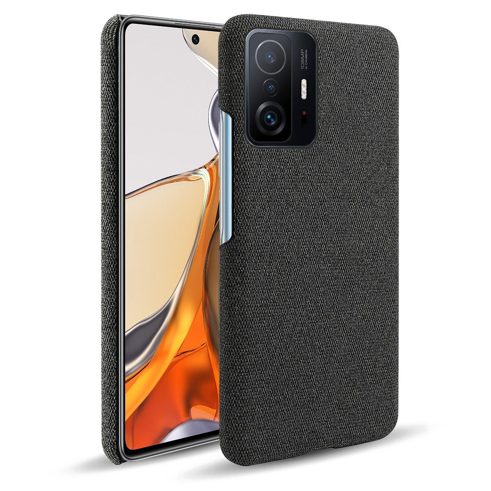 Durable Phone Shell Cloth Coated Plastic Phone Case for Xiaomi 11T Pro / Xiaomi 11T