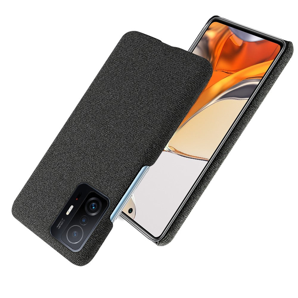 Durable Phone Shell Cloth Coated Plastic Phone Case for Xiaomi 11T Pro / Xiaomi 11T