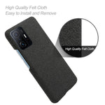 Durable Phone Shell Cloth Coated Plastic Phone Case for Xiaomi 11T Pro / Xiaomi 11T