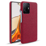 Durable Phone Shell Cloth Coated Plastic Phone Case for Xiaomi 11T Pro / Xiaomi 11T