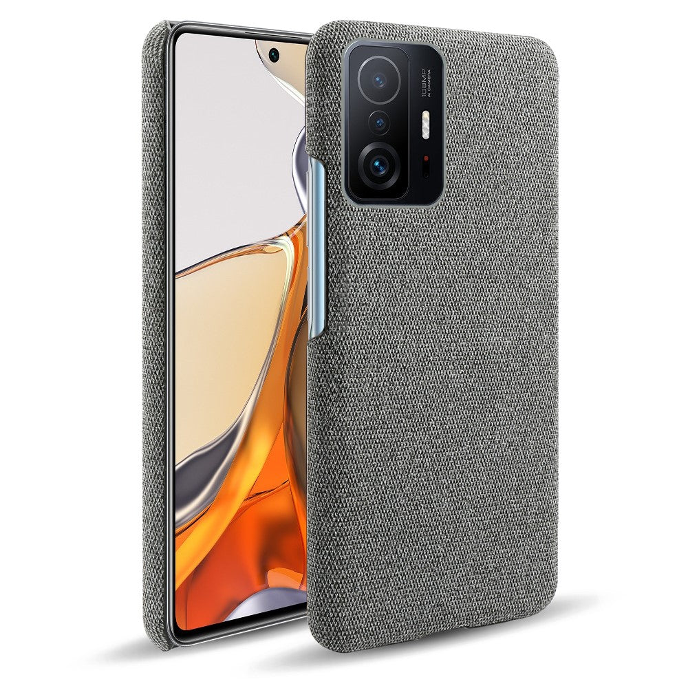 Durable Phone Shell Cloth Coated Plastic Phone Case for Xiaomi 11T Pro / Xiaomi 11T