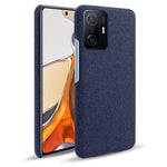Durable Phone Shell Cloth Coated Plastic Phone Case for Xiaomi 11T Pro / Xiaomi 11T