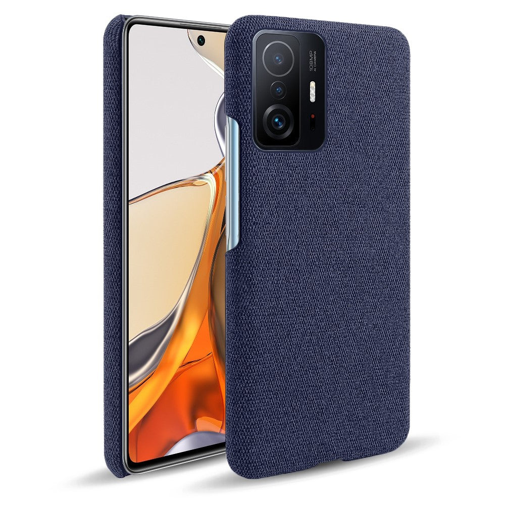 Durable Phone Shell Cloth Coated Plastic Phone Case for Xiaomi 11T Pro / Xiaomi 11T