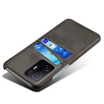 PU Leather + PC Anti-Scratch Hard Case with Dual Card Slots for Xiaomi 11T Pro / Xiaomi 11T