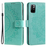 Imprinted Mandala Flower Wrist Strap Anti-shock Wallet Leather Phone Case Shell with Stand for Xiaomi Redmi Note 11 5G (China) (MediaTek)/Note 11S 5G/Note 11T 5G
