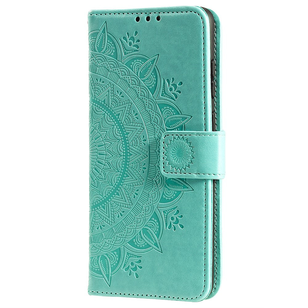 Imprinted Mandala Flower Wrist Strap Anti-shock Wallet Leather Phone Case Shell with Stand for Xiaomi Redmi Note 11 5G (China) (MediaTek)/Note 11S 5G/Note 11T 5G