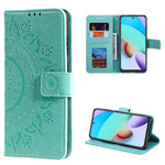 Imprinted Mandala Flower Wrist Strap Anti-shock Wallet Leather Phone Case Shell with Stand for Xiaomi Redmi Note 11 5G (China) (MediaTek)/Note 11S 5G/Note 11T 5G