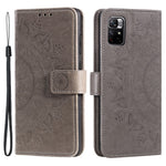 Imprinted Mandala Flower Wrist Strap Anti-shock Wallet Leather Phone Case Shell with Stand for Xiaomi Redmi Note 11 5G (China) (MediaTek)/Note 11S 5G/Note 11T 5G